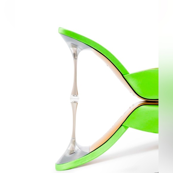 Mach & Mach Green Bow embellished heels EU 37.5 7.5 women - Picture 4 of 11